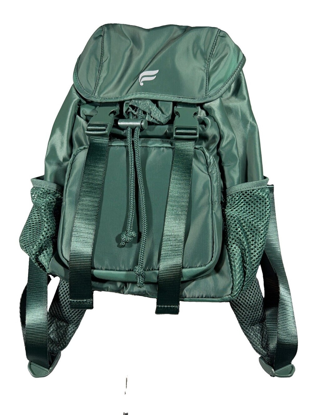 Fabletics The Cargo Backpack in Everpine Shine - Olive Green Gym Travel Bag 0150
